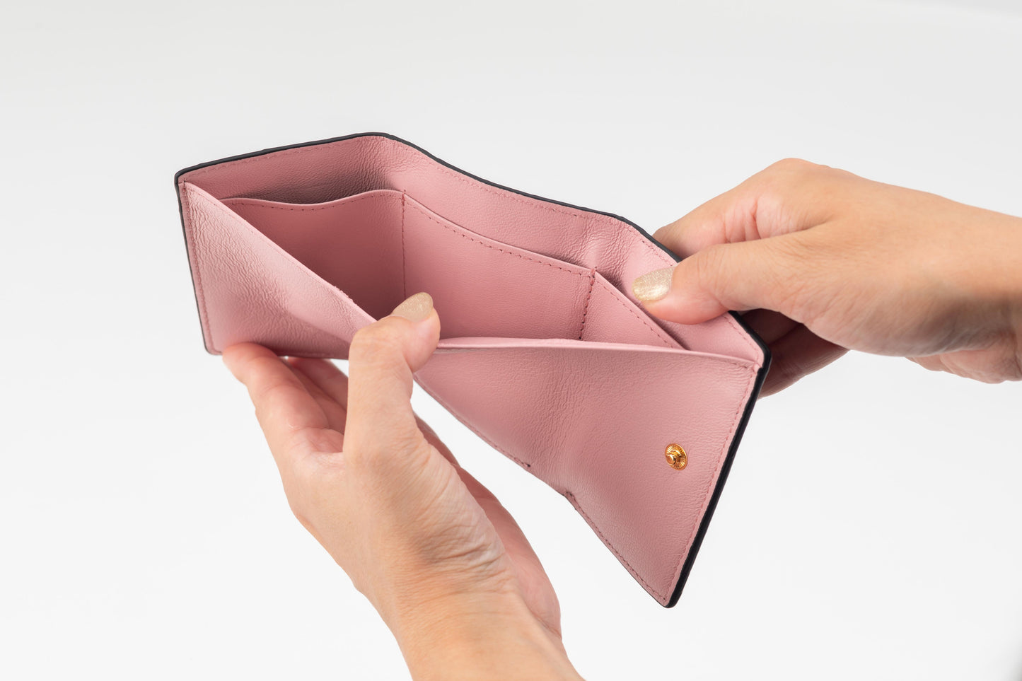 ツートンカラー 三つ折りミニ財布 8色